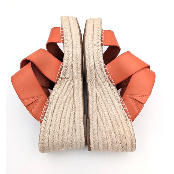 Nordstrom Rack Cressida Platform Wedge Espadrille Sandal Red Size US8.5M - Picture 7 of 11
